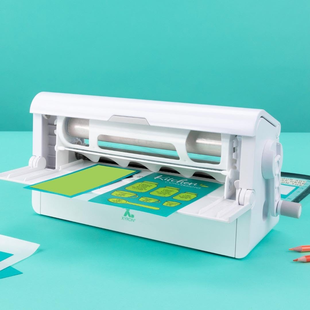 Xyron Creative Station, 9” x 5”, Craft Supplies & Scrapbooking Supplies, Small Label Maker, Makes Invitations, Handmade Cards, Flash Cards, Stickers, Perfect for Home School & Home Office (624632)