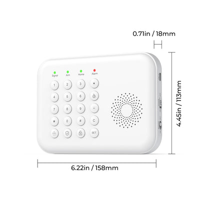 Hapippofa Wireless Home Security System, 8-Piece DIY Kit, No Monthly Fees, WiFi & 4G, Instant App Alerts, Works with Alexa & Google, Door Sensors, Motion Detection, Remote Control