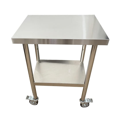 Fierywater Commercial Worktables for Prep 24 x 18 Inches with Caster Wheels,Commercial Heavy Duty Stainless Steel Table with Undershelf for Home,Hotel Kitchen and Restaurant