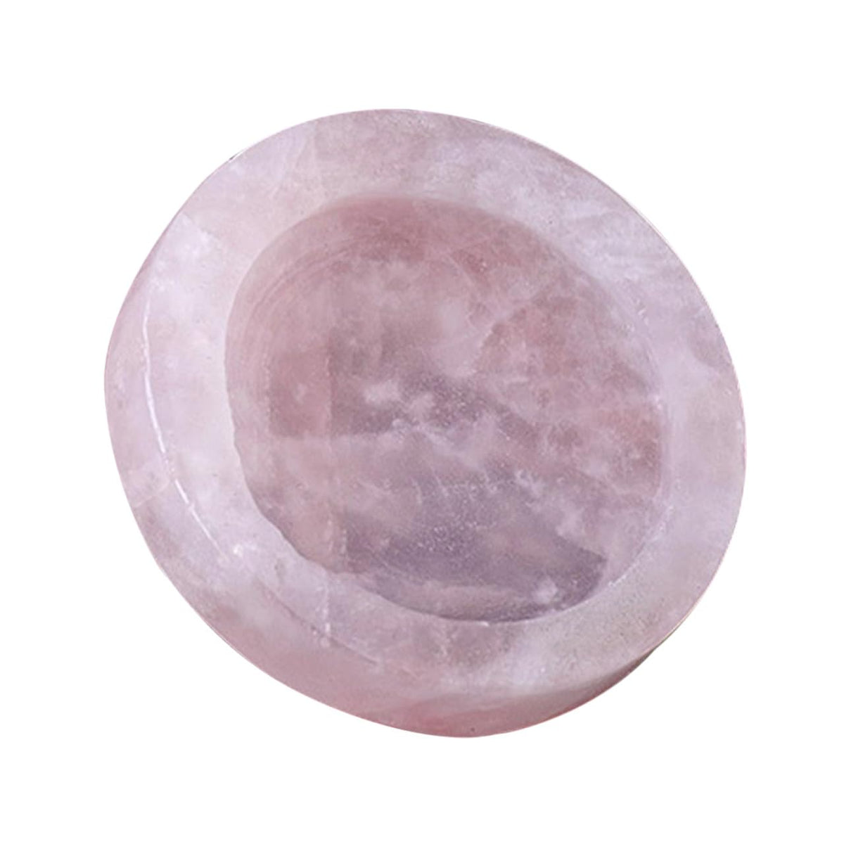 ABOOFAN Rose Quartz Crystal Candle Holder Tealight Candlestick Decorative Desktop Candleholder for Home Wedding Party 2.36In Diameter