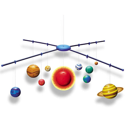 4M 3D Glow-in-the-Dark Solar System Mobile Making Kit - DIY Science Astronomy Learning Stem Toys Educational Gift for Kids & Teens, Girls & Boys