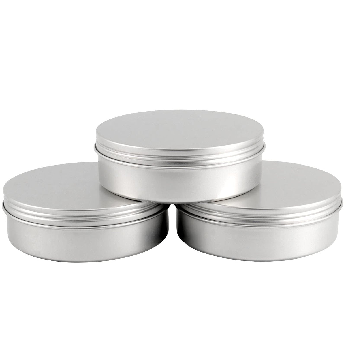 SEHOI 30 Pack 10 OZ Aluminum Tins Cans, Large Round Metal Tins Jars with Screw Lid, Metal Tin Food Candle Containers for Cosmetic, Spices, Candies