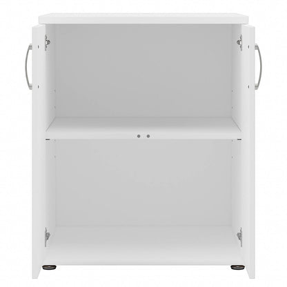Bush Business Furniture Universal Garage Storage Cabinet with Doors and Shelves in White