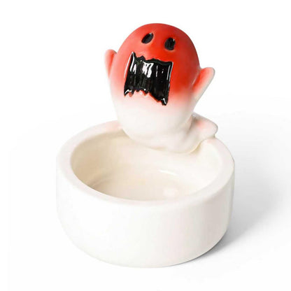 Ghost Ceramic Candle Holder - Screaming Ghost Design Candles Holders, Halloween Decor for Home & Parties,Gift for Halloween
