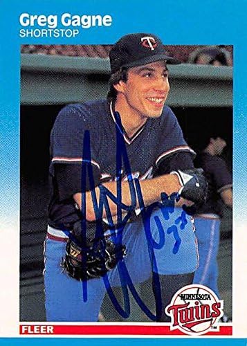 Sports Memorabilia Autograph Warehouse 245377 Greg Gagne Autographed Baseball Card - Minnesota Twins 1987 Fleer - No. 541