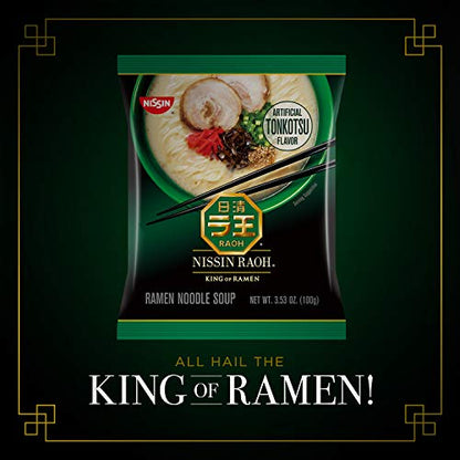 Nissin RAOH Ramen Noodle Soup, Tonkotsu, 3.53 Ounce (Pack of 6)