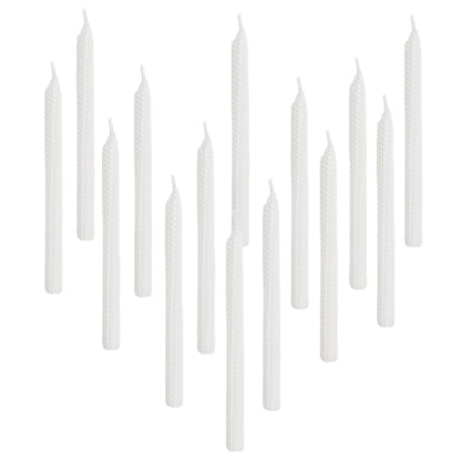 XIANGZHU Set of 14 Beeswax Taper Candles, 9 Inch Smokeless Dripless Unscented Canldes, Beeswax Candle for Home Gift Ideas, White Taper Candles Gift for Family and Friends