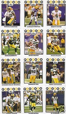 2008 Topps Green Bay Packers Complete Team Set (18 Cards)