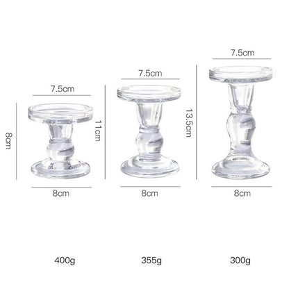 Candlestick Holders Glass Candle Holder, Candlelight Dinner Decoration, Aromatherapy Candle Holder Candle Holders(Medium)
