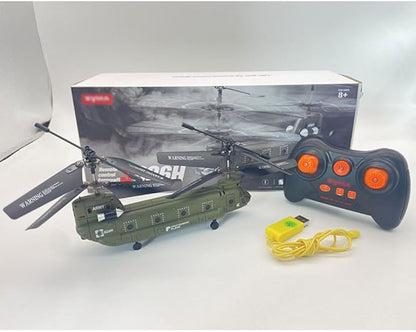 RC Helicopter Boeing CH-47 Military Transport 3CH Dual Propellers Remote Control Helicopter Drone 2.4G Fixed Height Simulation Fighter RC Plane Stability Flight Easy to Fly RC Aircraft Plane
