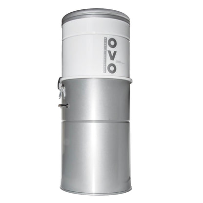 OVO 750 Airwatts Heavy Duty Powerful Central Vacuum System, Hybrid Filtration (with or Without Disposable Bags) 35L or 9.25Gal Bottom Load Dust Bin
