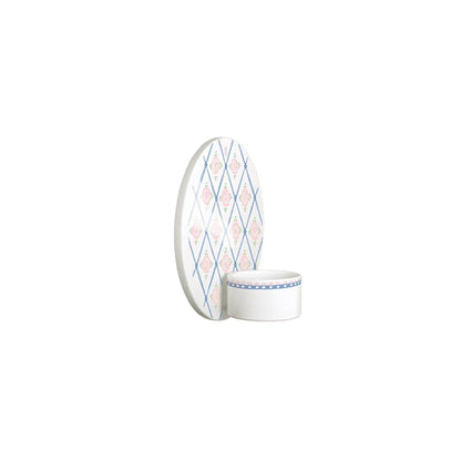 Bjorn Wiinblad Dora Tealight Holder, Blue Harlequin, 5.1" D, Gift Box Included
