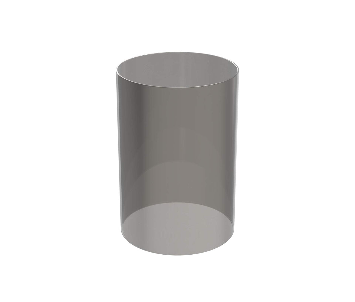 KETE LED Colored Glass Cylinder Candle Holder Bottomless Borosilicate Glass Globe Lamp Shade Replacement (Grey,2.5x6)