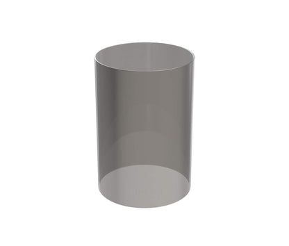 KETE LED Colored Glass Cylinder Candle Holder Bottomless Borosilicate Glass Globe Lamp Shade Replacement (Grey,2.5x6)