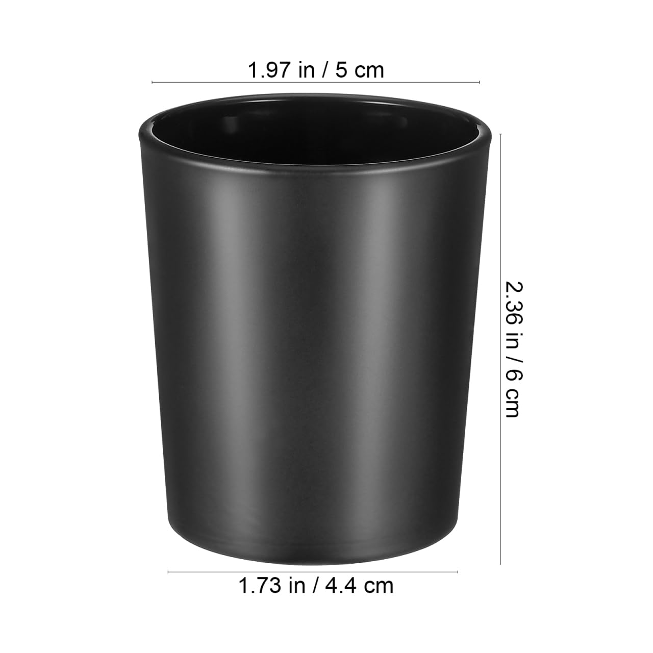 Healifty Matte Black Candle Holders, Set of 4 2-Inch Votive Glass Vessels for Table Centerpiece, Frosted Tealight Cups for Valentine’s Day and Modern Wedding Decor