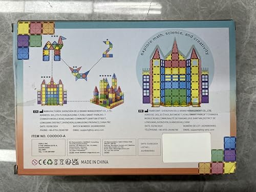 Magnetic Tiles Kids Toys STEM Magnet Toy for Toddler Magnetic Blocks Building Preschool Learning Sensory Montessori Toys for 3+ Year Old Boys and Girls, Safe Creativity Toddler Kids Toy 40PCS