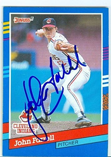 Sports Memorabilia Autograph Warehouse 246105 John Farrell Autographed Baseball Card - Cleveland Indians 1991 Donruss - No. 106
