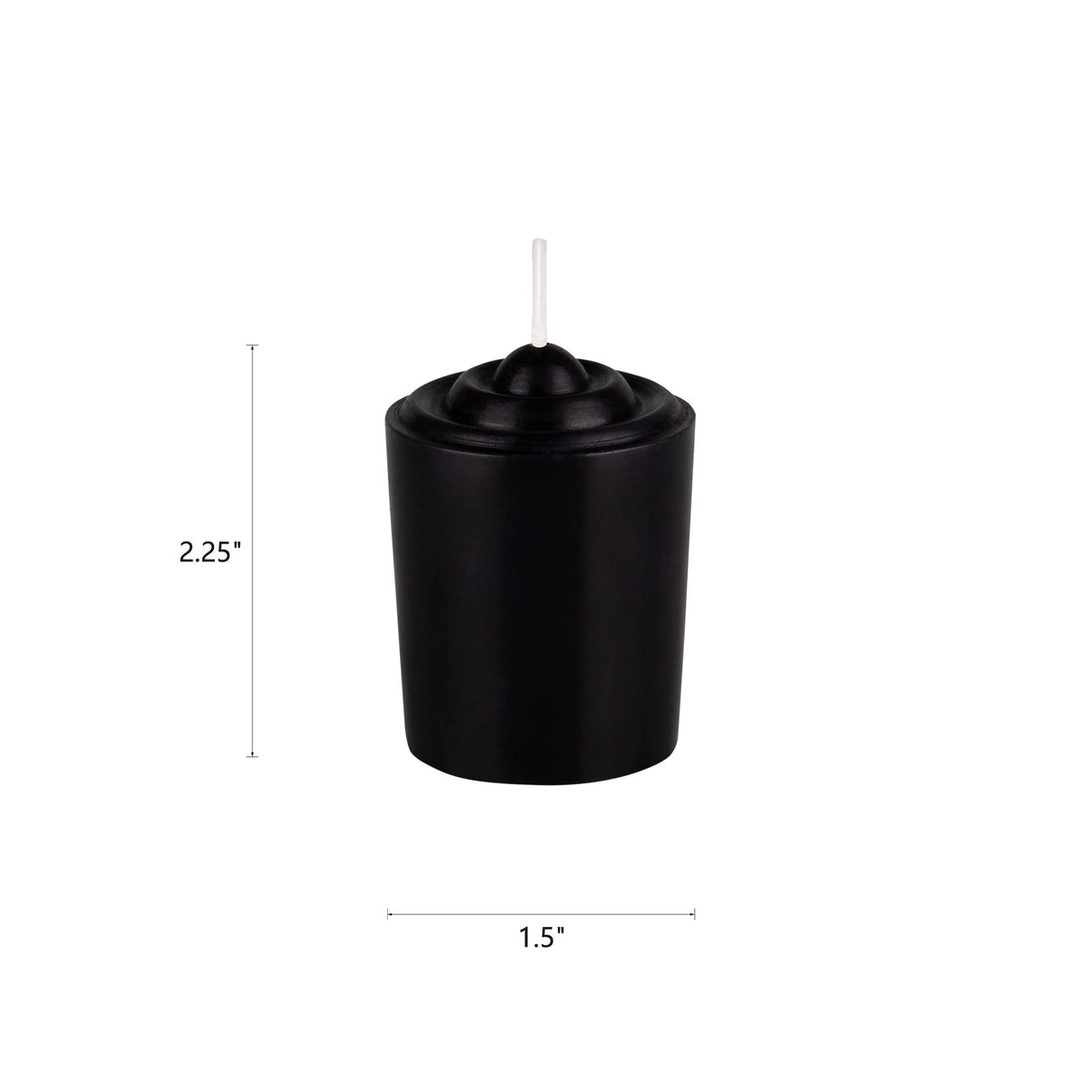 Mega Candles 12 pcs Unscented Black Votive Candles, Hand Poured Wax Candle 15 Hours 1.5 Inch x 2.25 Inch, Home Décor, Wedding Receptions, Centerpieces, Occasions, Events, Festivities, Meditations