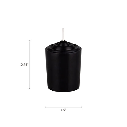 Mega Candles 12 pcs Unscented Black Votive Candles, Hand Poured Wax Candle 15 Hours 1.5 Inch x 2.25 Inch, Home Décor, Wedding Receptions, Centerpieces, Occasions, Events, Festivities, Meditations