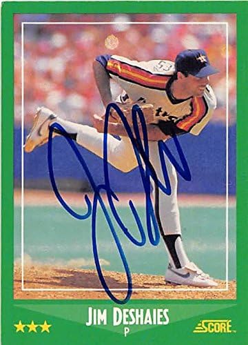 Autograph Warehouse 247908 Jim DeShaies Autographed Baseball Card - Houston Astros 1988 Score - No. 354
