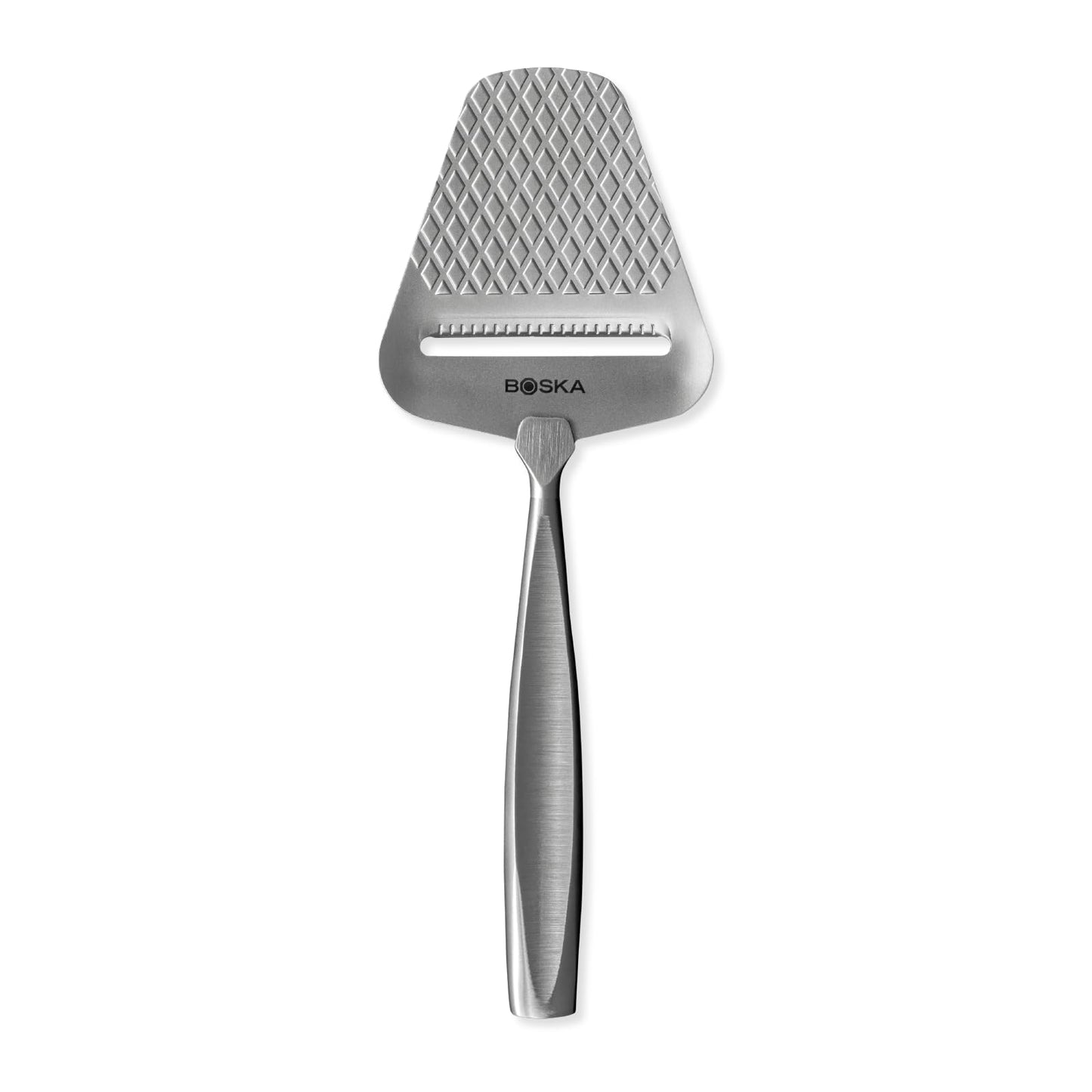 BOSKA Monaco+ Premium Cheese Slicer - Award Winning Cheese Cutter for Block Cheese, Cheddar up to Parmesan - Quilted Pattern reduces Resistance - Non-stick & Ergonomic Handheld