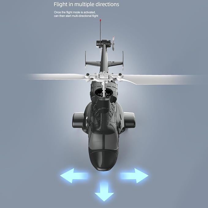 RC ERA A61 Flyingwolf RC Helicopter Model 1:52 Scale Single Rotor 4CH RC Helicopter with Optical Flow Positioning One-Key Start RTF Gyro Stabilized Aircraft for Adults Beginners