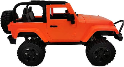 GoolRC F2 1/14 Scale 2.4GHz RC Car 4WD 30km/h High Speed Racing Car All Terrains Off Road RC Monster Vehicle Truck Crawler with LED Light for Teens and Adults (Orange Convertible)