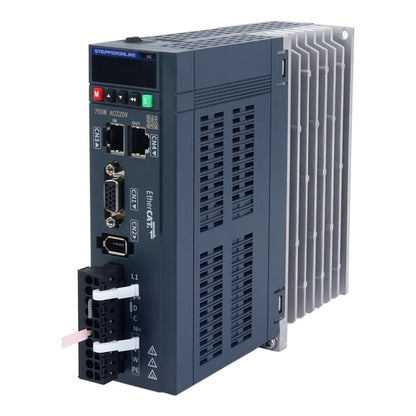 STEPPERONLINE AC Servo Motor kit EtherCAT A6 Series 750W Servo Motor 3000rpm 2.39Nm with Brake 17 Bit Absolute Encoder IP67 + 750W EtherCAT AC Servo Motor Driver+ 3.0M Cabels