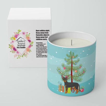 Caroline's Treasures CK3480CDL Prague Ratter Christmas Tree 10 oz Decorative Soy Candle Nature Soy Wax Essential Oil Home Decor Ideal for Bedroom Kitchen Bath Office Gift, 10 oz