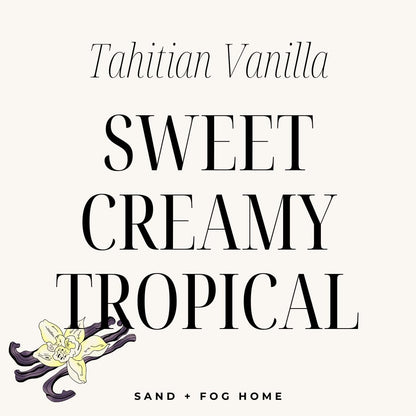 Sand + Paws Scented Candle - Tahitian Vanilla –Luxurious Air Freshening Jar Candles Neutralize pet Odors and Enhance Home décor – 100% Cotton Lead-Free Wicks - 12 oz