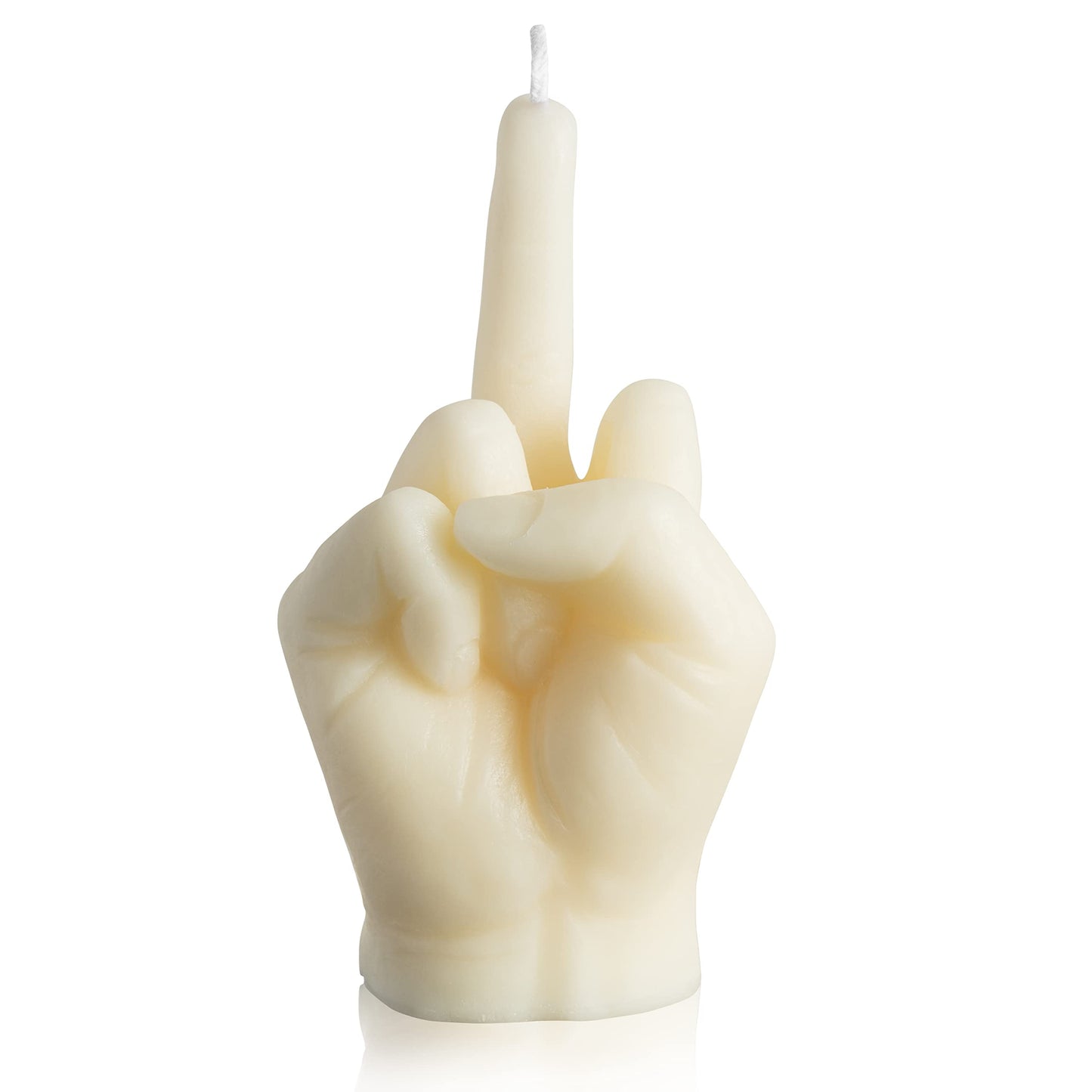 6sisc Middle Finger Scented Candle White Large Size Danish Pastel Room Decor Pine Aromatherapy Candle Long Lasting Natural Soy Wax Hand Gesture Fragrance Candlestick for Home Room Supplies 7.1” X 3.7”