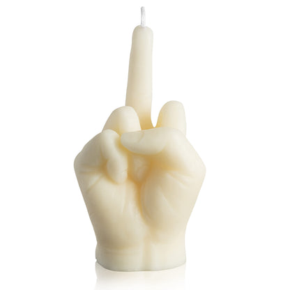 6sisc Middle Finger Scented Candle White Large Size Danish Pastel Room Decor Pine Aromatherapy Candle Long Lasting Natural Soy Wax Hand Gesture Fragrance Candlestick for Home Room Supplies 7.1” X 3.7”