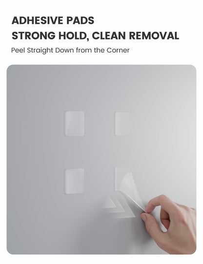 Fluxynara Cork Board Alternative Felt Strip Board 5-Pack 13"x2", Office Pin Board with 35 Push Pins, Adhesive Install for Bedroom Door & Home Office (Coastal Haze)