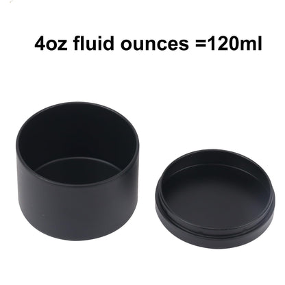 Biugaaufai 48 Pack 4 oz Black Metal Candle Tins with Lids, Round Bulk Metal Candle Jar, Matte Finish, for DIY Candle Making and Storage