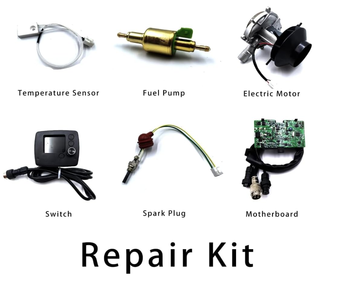 Diesel Air Heater 7KW, 12V Diesel Parking Heater Air Heater Water Heater Integrated Machine, Auto Temp Control, Diesel Heater with Repair Kit & 9L Tank for Trucks, Trailers, Boats, RVs and Motor-homes