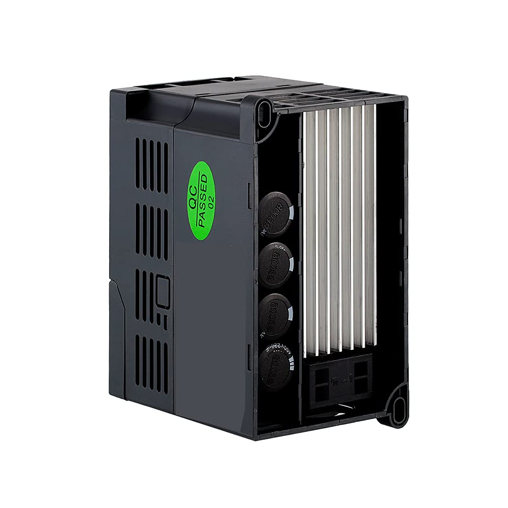 ATO 1hp VFD, VFD 220V Input 220V 3 Phase Output, 220-240V Single Phase to 3 Phase VFD Variable Frequency Drive for 3-Phase AC Motor Speed Controls(1hp 0.75kW 4.7A)