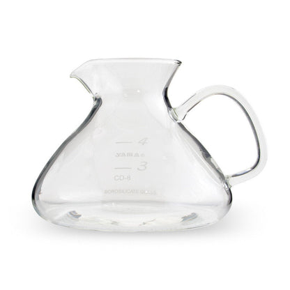 Yama Glass Silverton 16oz Coffee & Tea Brewer - Heat-Resistant Borosilicate Glass with Black Wood Base and Stainless Steel Filter