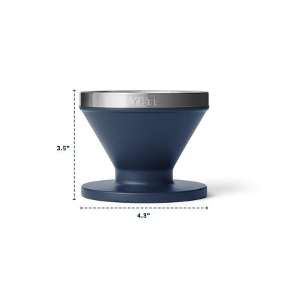 YETI Pour Over Coffee Maker Accessory Ramblers, Designed for Perfect Coffee Extraction Anywhere, Stainless Steel, fits any V60 Filter, Black