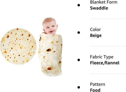Waffle Blanket Baby for Boys Girls, Funny, Soft Flannel Swaddle for Birthday Gifts, Food Blanket for Newborn (36 inch, Yellow)
