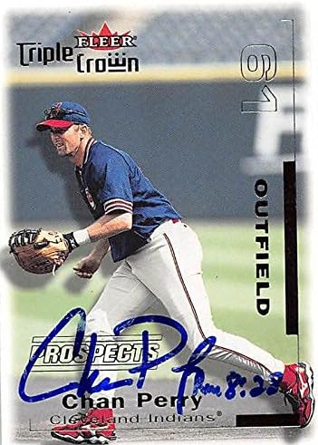 Sports Memorabilia Autograph Warehouse 244601 Chan Perry Autographed Baseball Card - Cleveland Indians FT 2001 Fleer Triple Crown Prospects - No. 252 Rookie