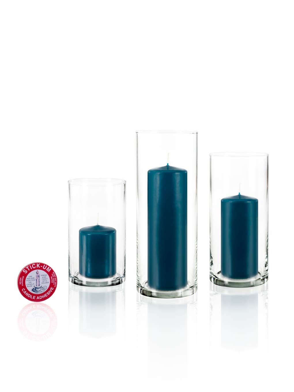 yummi Set of 36 Slim Pillars and Cylinder Vases - Sapphire