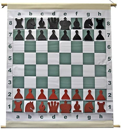 Wholesale Chess 28 Magnetic Chess Demo Board - 3 Squares Large Black &amp Red Pieces 2 Players Ages 12+