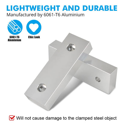 10 Set 20pcs 6 x 2 x 1 Soft Jaws Set Standard Machinable Aluminum Compatible with Kurt 6" Vise Jaws