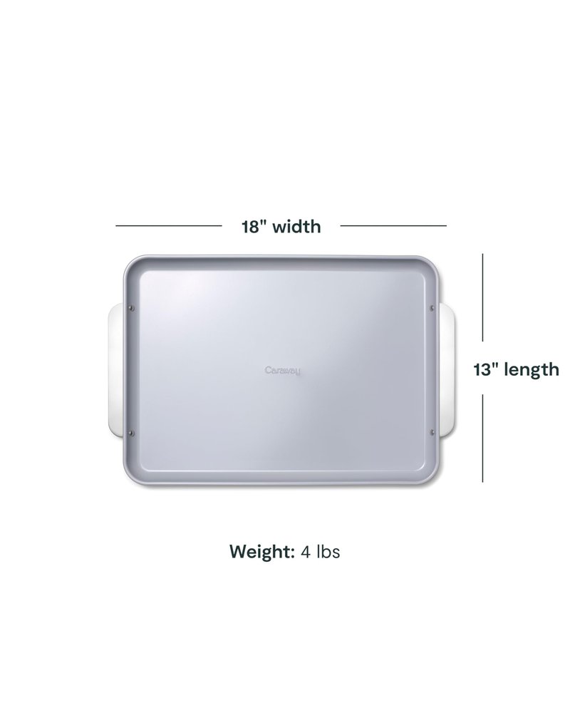 Caraway Non-Stick Ceramic Baking Sheet - Naturally Slick Ceramic Coating - Non-Toxic, PTFE & PFOA Free - Perfect for Baking, Roasting, and More - Large (18" x 13") - Navy