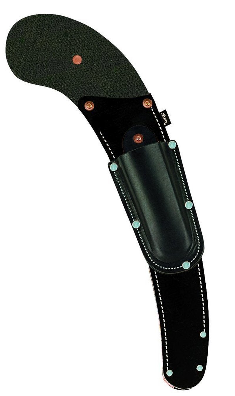 Weaver Leather Curved Back Curved Saw Scabbard with Pruner Pouch, Black