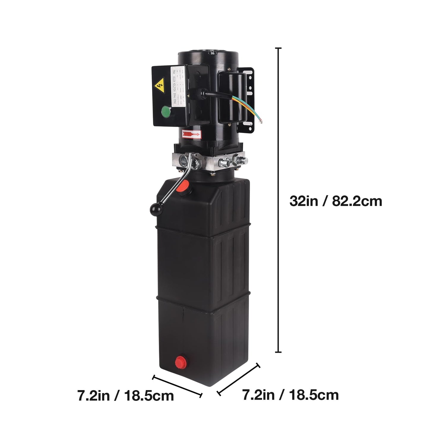 Doppy Hydraulic Pump 16 Quart, 4 Gallon Hydraulic Power Unit 220V 2HP 3450 RPM Single Phase Electric Hydraulic Car Lift Pump for Dump Trailer Car Lifting & Industrial