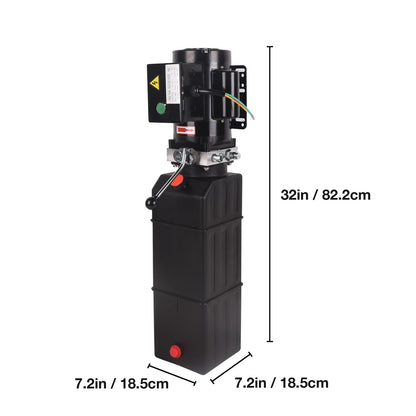 Doppy Hydraulic Pump 16 Quart, 4 Gallon Hydraulic Power Unit 220V 2HP 3450 RPM Single Phase Electric Hydraulic Car Lift Pump for Dump Trailer Car Lifting & Industrial