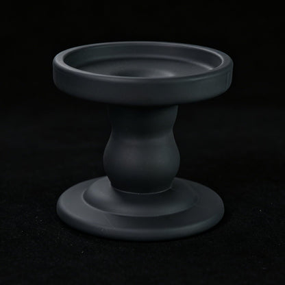 DreamsEden 3-Piece Matte Black Glass Candle Holders Set - Modern Opaque Candle Sticks for Taper, Pillar, Tea Light Candles, Sleek Table Centerpiece Decor for Wedding, Dining Room, Party