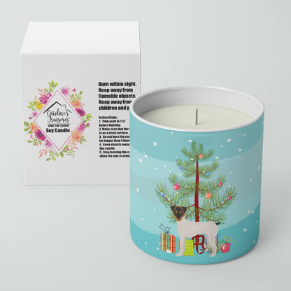 Caroline's Treasures CK3464CDL Japanese Terrier Christmas Tree 10 oz Decorative Soy Candle Nature Soy Wax Essential Oil Home Decor Ideal for Bedroom Kitchen Bath Office Gift, 10 oz