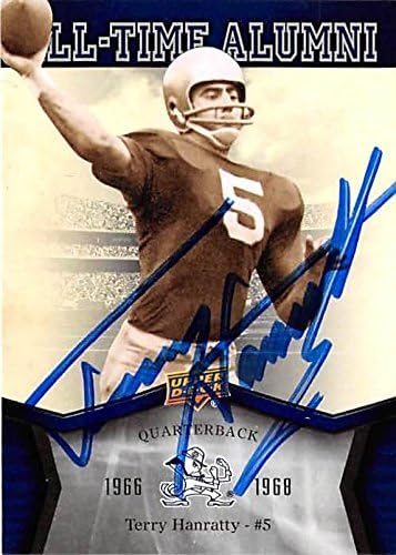 Sports Memorabilia Autograph Warehouse 302344 2013 Terry Hanratty Autographed Football Card - Notre Dame Fighting Irish